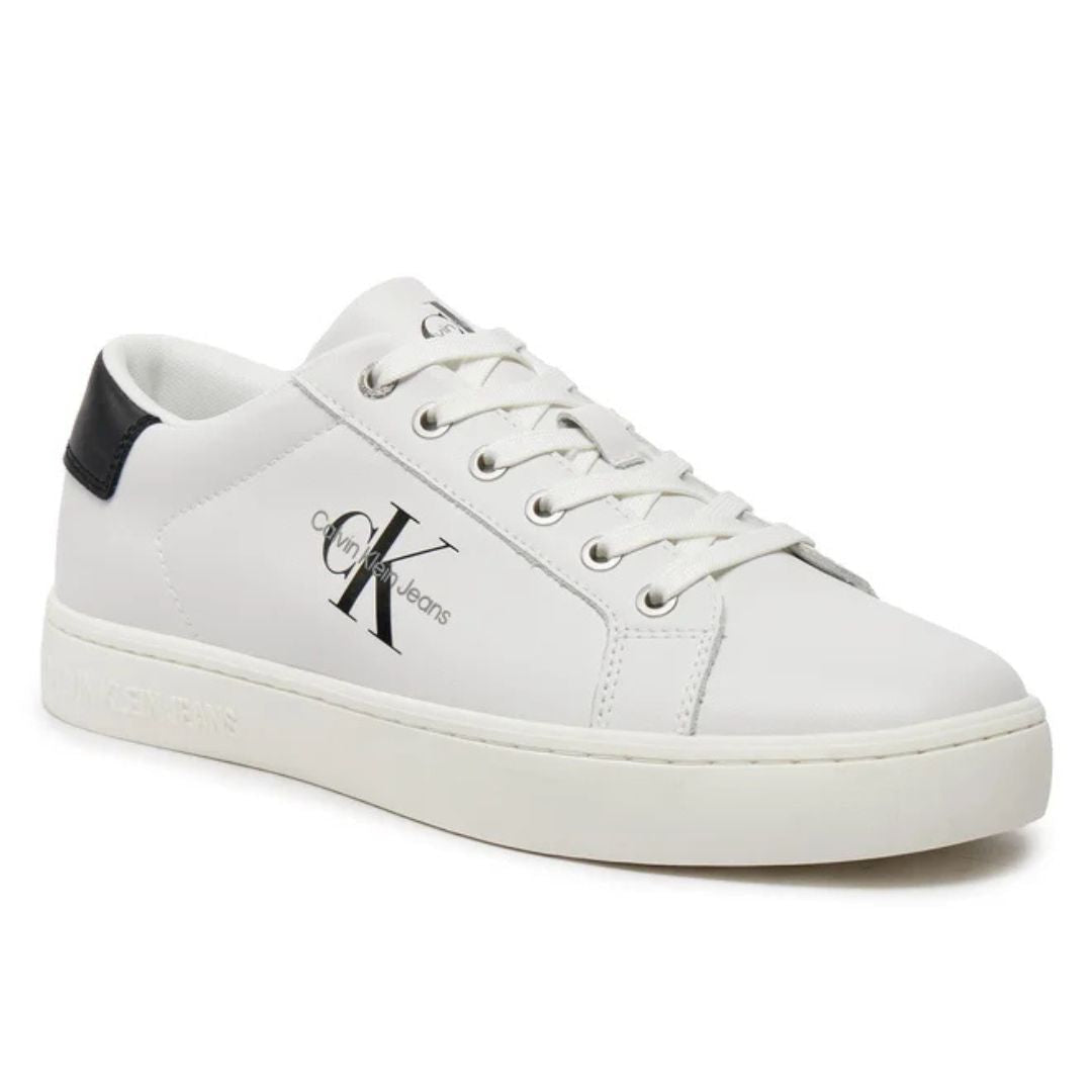 Calvin Klein Jeans Classic Cuplow Lace Up LTH ML YM0YM00491-WHTBLK