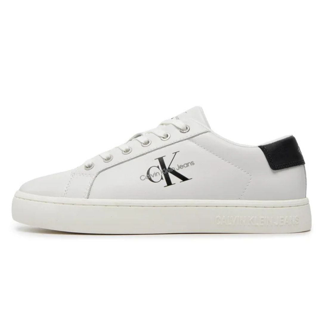 Calvin Klein Jeans Classic Cuplow Lace Up LTH ML YM0YM00491-WHTBLK
