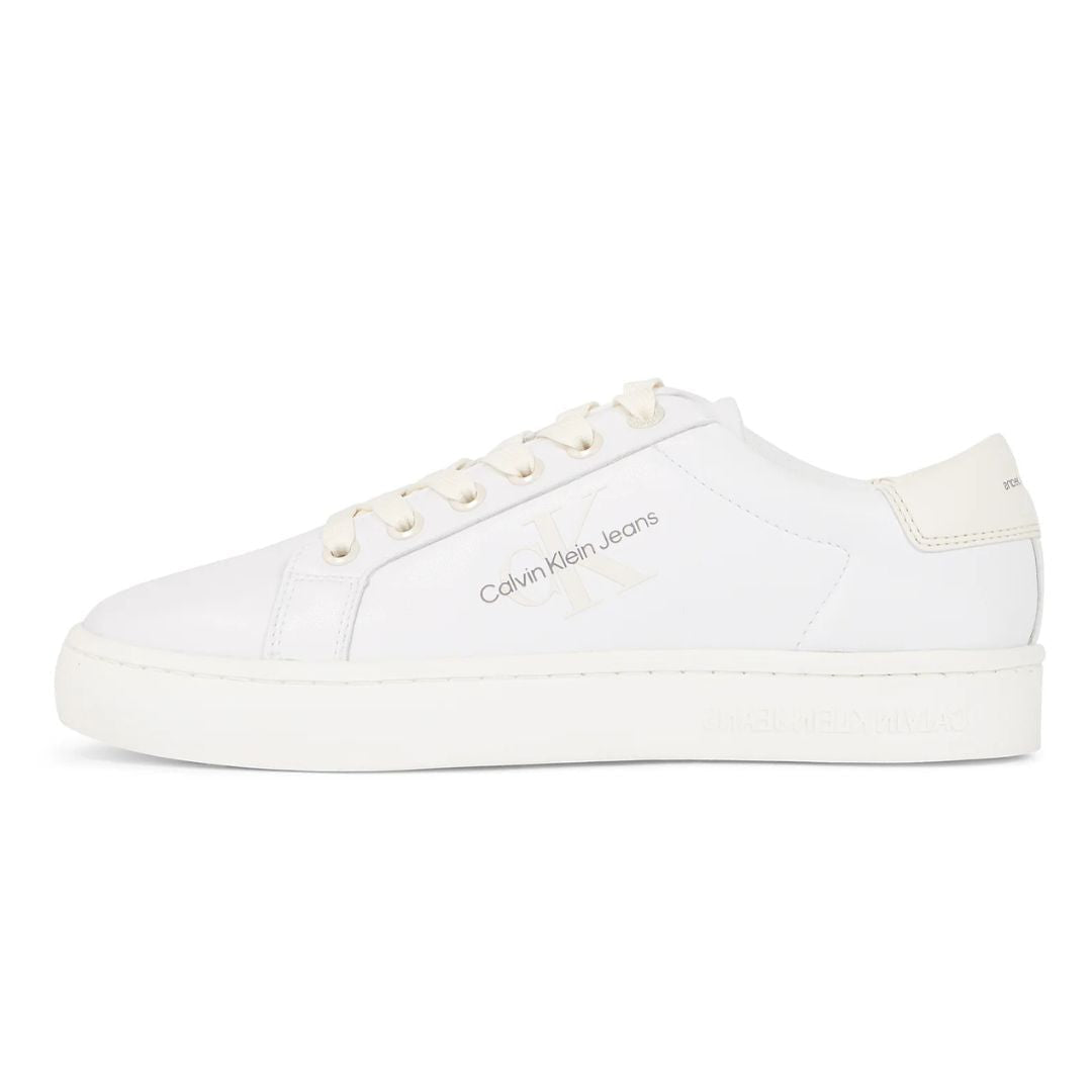 Calvin Klein Jeans Classic Cupsole Laceup Lth Wn Sneakers YW0YW01269-WHT