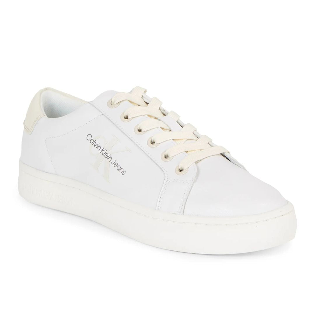 Calvin Klein Jeans Classic Cupsole Laceup Lth Wn Sneakers YW0YW01269-WHT