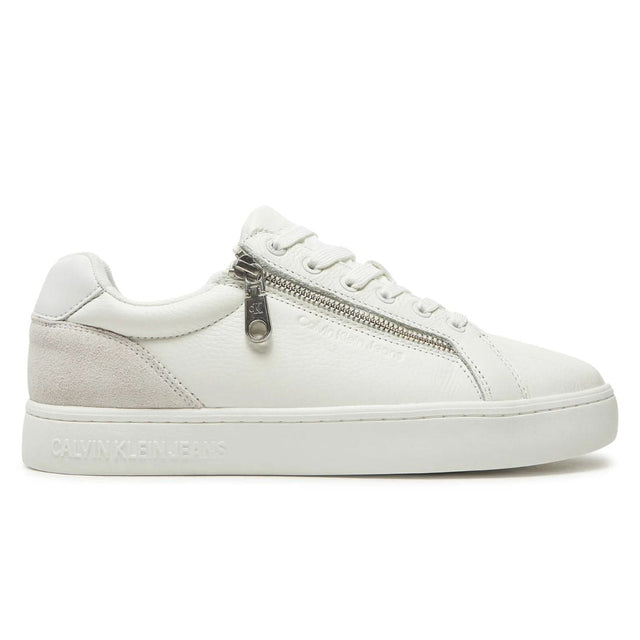 Calvin Klein Jeans Classic Cupsole Zip Low Sneakers YM0YM01254-WHT - 42 / White