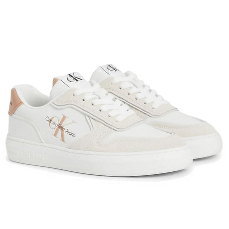 Calvin Klein Jeans Cupsole Irregular Lines Trainer YM0YM00606-WHTBEG - Shoes