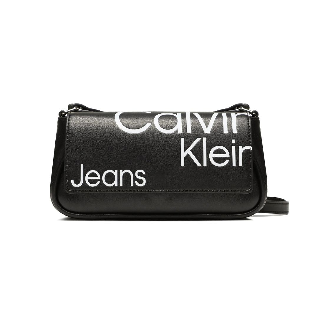Calvin Klein Jeans Handbag Sleek Flap Conv Sb20 Aop K60K610062-BLK - Black