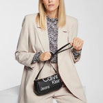 Calvin Klein Jeans Handbag Sleek Flap Conv Sb20 Aop K60K610062-BLK - Black