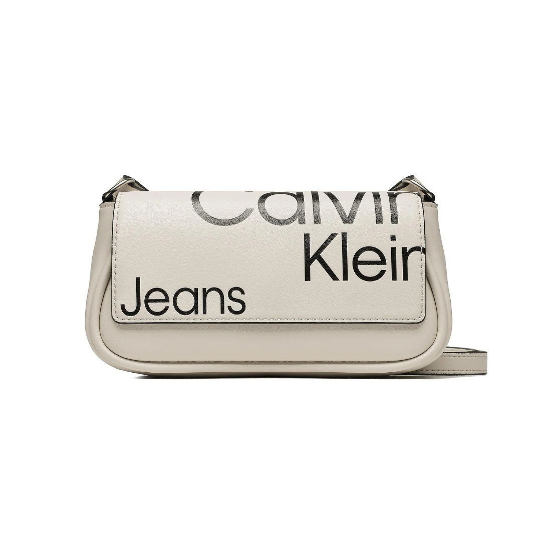 Calvin Klein Jeans Handbag Sleek Flap Conv Sb20 Aop K60K610062-CRM - Cream