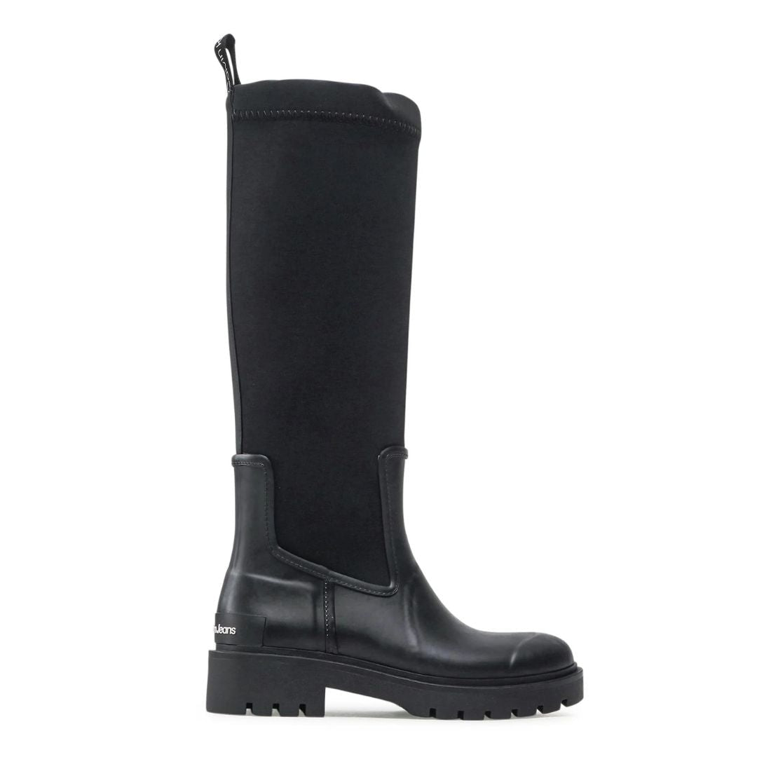 Calvin Klein Jeans High Rainboot Neoprene Rain Boots YW0YW00838-BLK - Black / 36