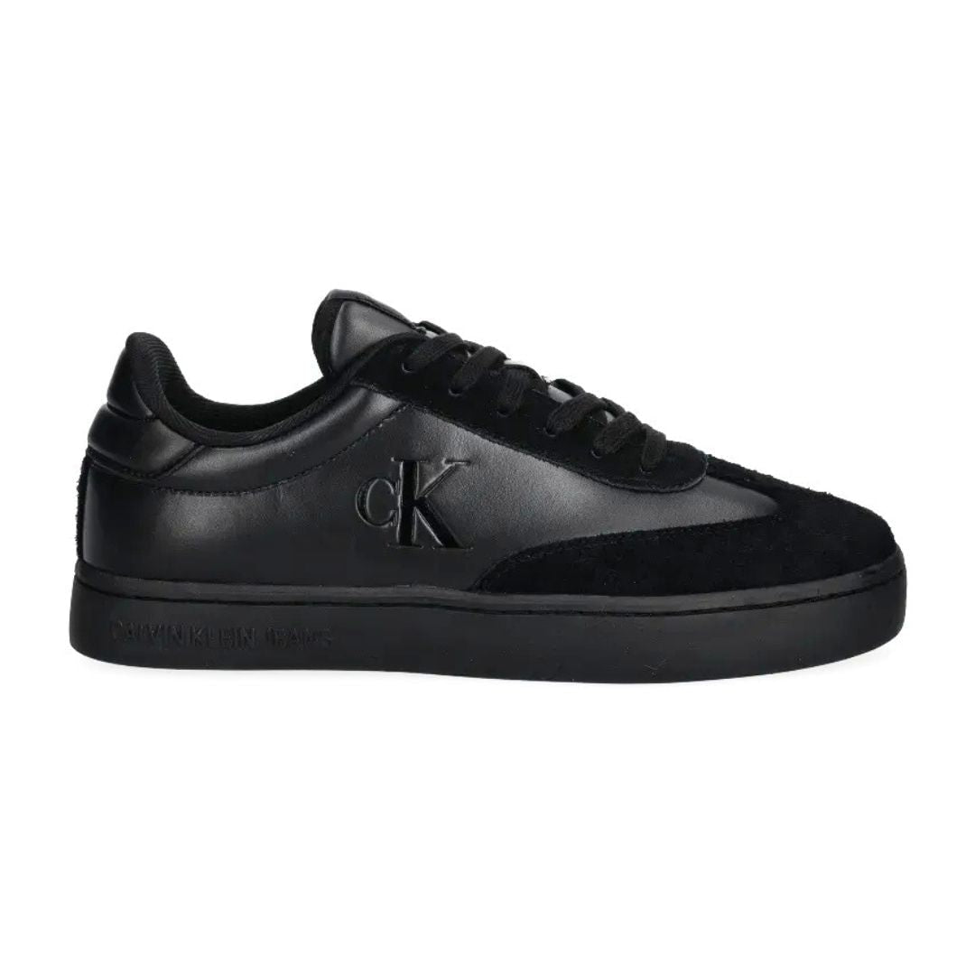 Calvin Klein Jeans Leather Classic Cupsole Low Sneakers YM0YM01272-BLKBLK - 41 / Black