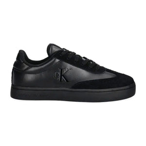 Calvin Klein Jeans Leather Classic Cupsole Low Sneakers YM0YM01272-BLKBLK - 41 / Black