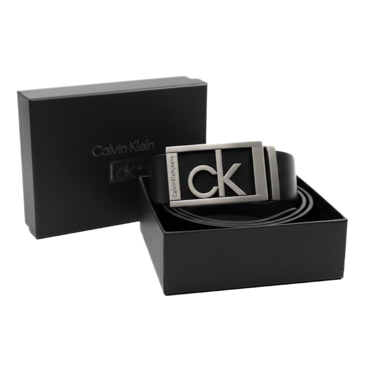 Calvin Klein Jeans Leather Closed Buckle Belt Men - BLK