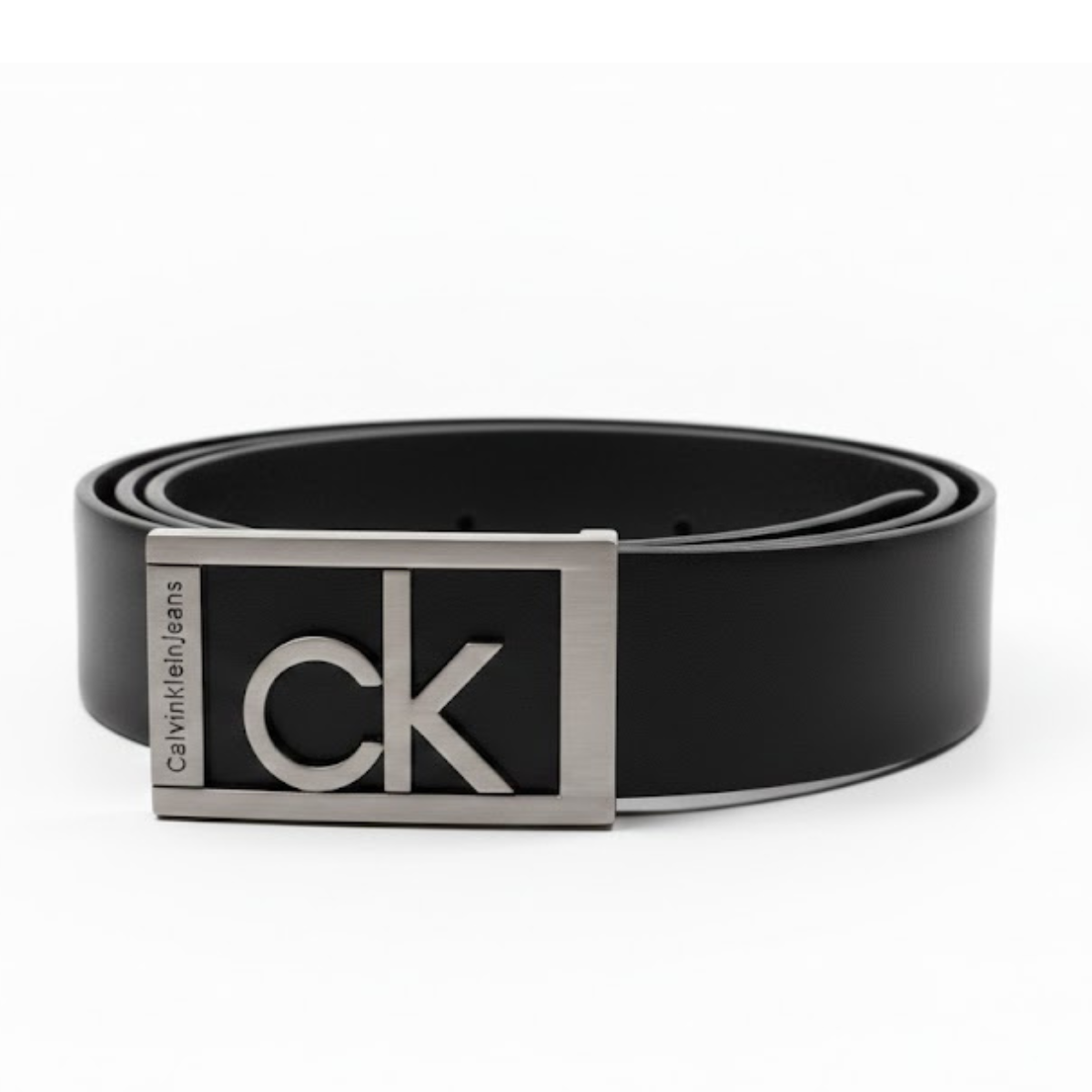 Calvin Klein Jeans Leather Closed Buckle Belt Men - BLK - Black / 115 CM