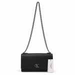 Calvin Klein Jeans Logo Hardware Flap Crossbody Bag Women - BLK - Black 1