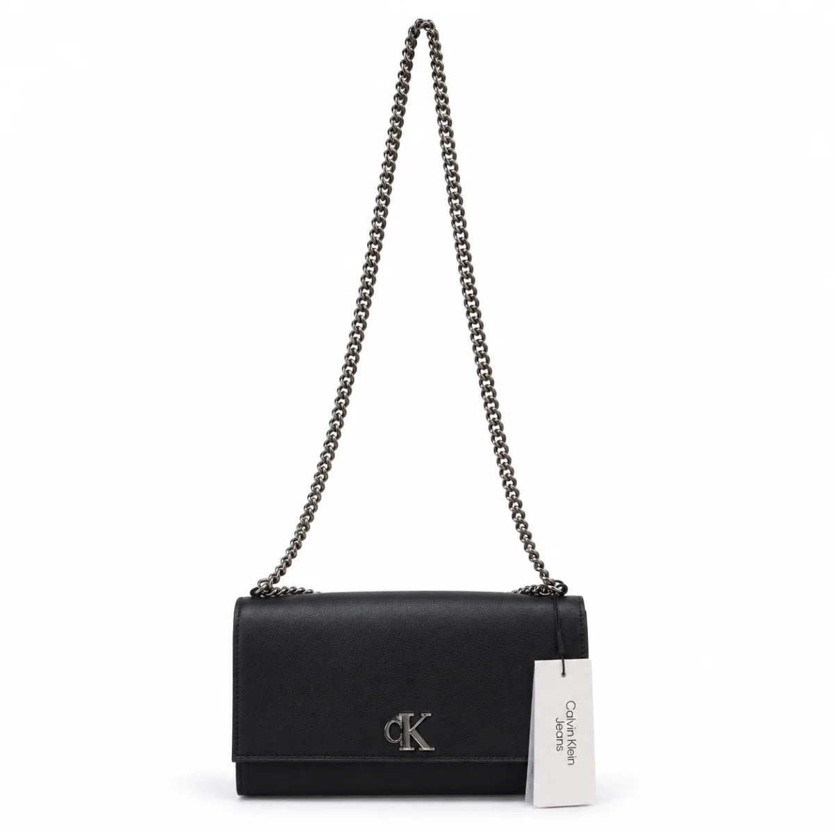 Calvin Klein Jeans Logo Hardware Flap Crossbody Bag Women - BLK - Black 1