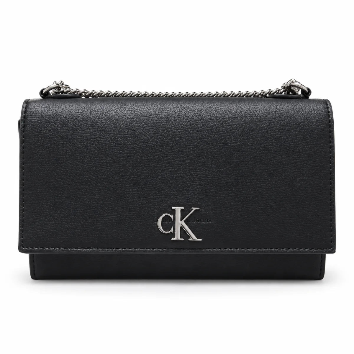 Calvin Klein Jeans Logo Hardware Flap Crossbody Bag Women - BLK - Black 1
