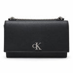 Calvin Klein Jeans Logo Hardware Flap Crossbody Bag Women - BLK - Black 1