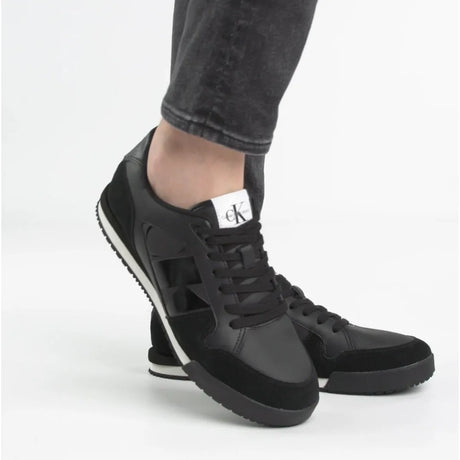 Calvin Klein Jeans Low Profile Runner Mod Vint Trainer YM0YM00695-BLKWHT - 45 / Black/White
