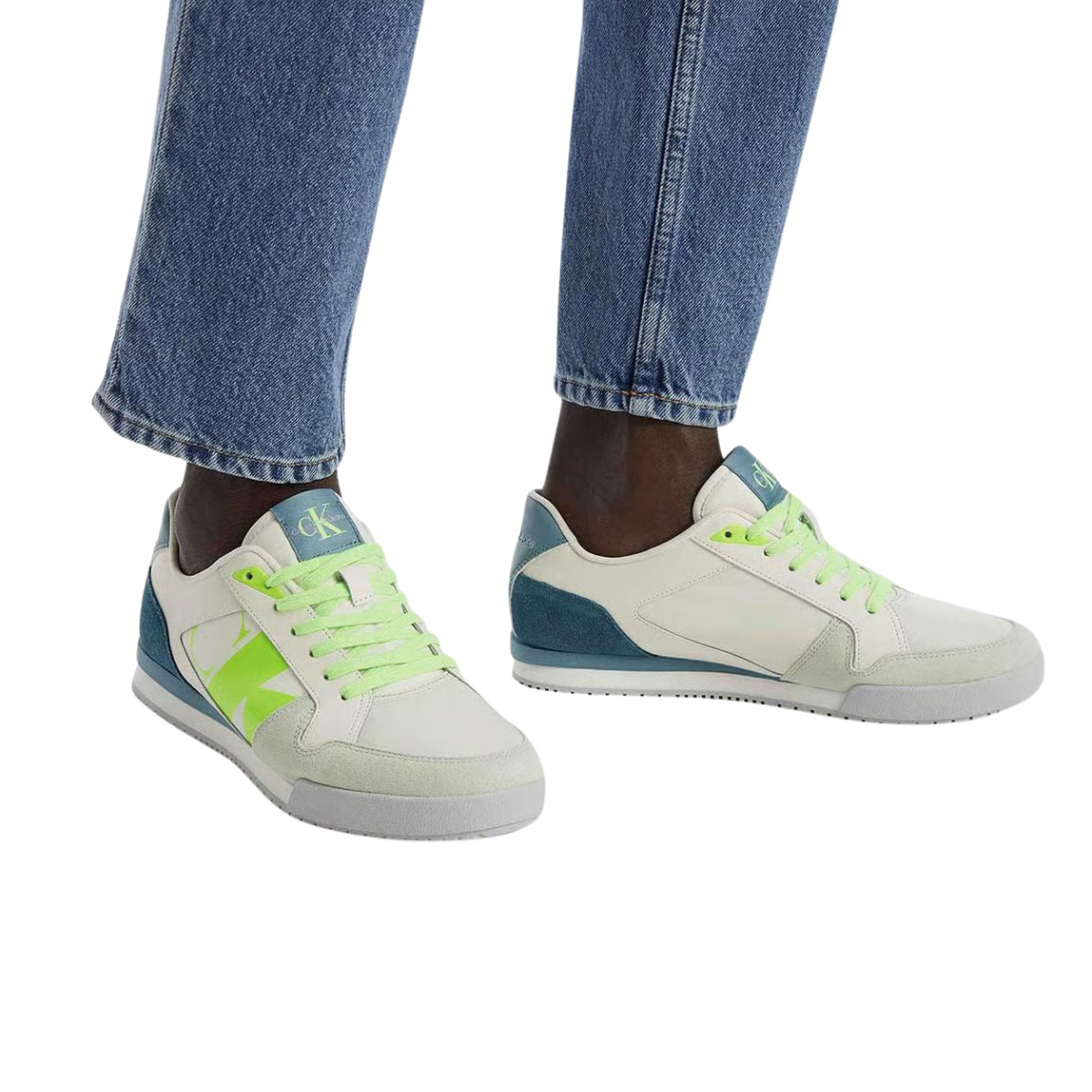 Calvin Klein Jeans Low Profile Runner Mod Vint Trainer YM0YM00695-WHT