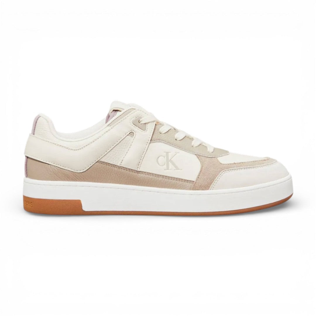 Calvin Klein Jeans Multicolor Leather Basketball Tennis Shoes - BEG - Beige / 44