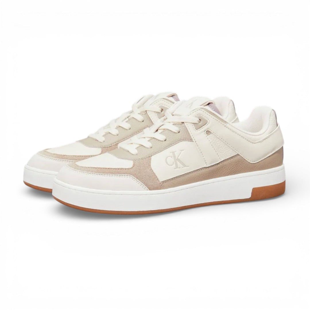 Calvin Klein Jeans Multicolor Leather Basketball Tennis Shoes - BEG