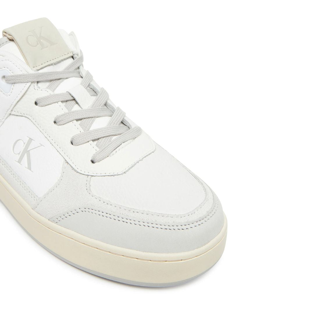 Calvin Klein Jeans Multicolor Leather Basketball Tennis Shoes - WHT