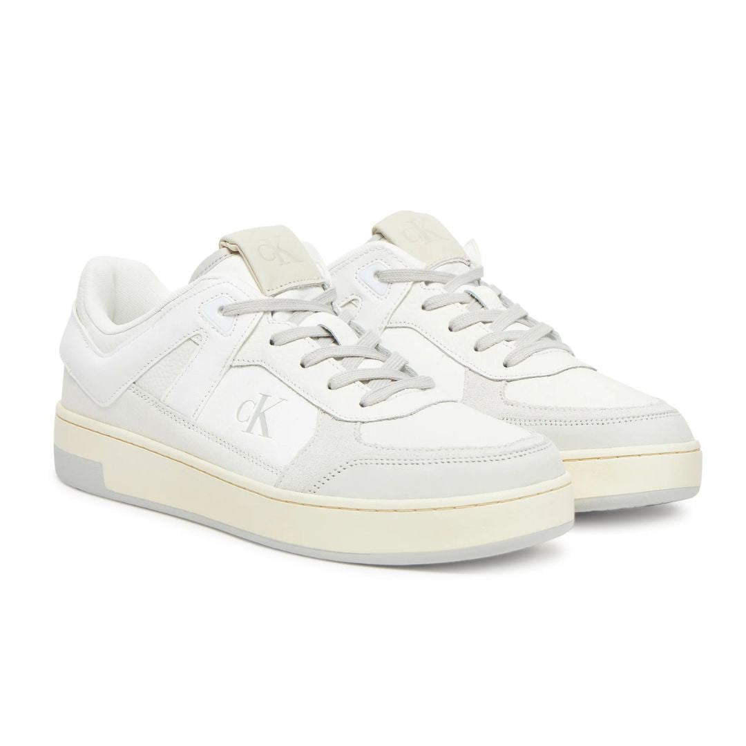 Calvin Klein Jeans Multicolor Leather Basketball Tennis Shoes - WHT