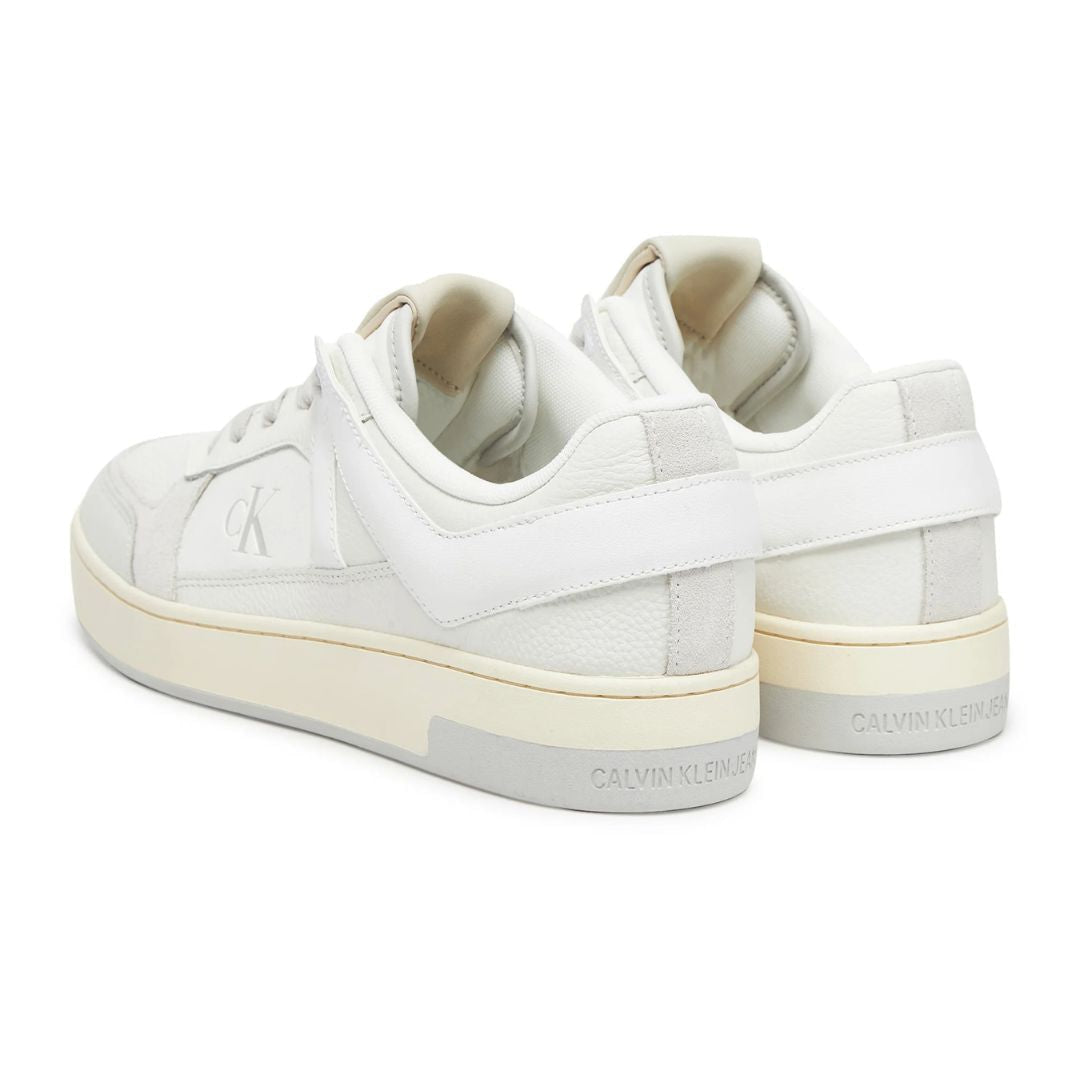 Calvin Klein Jeans Multicolor Leather Basketball Tennis Shoes - WHT