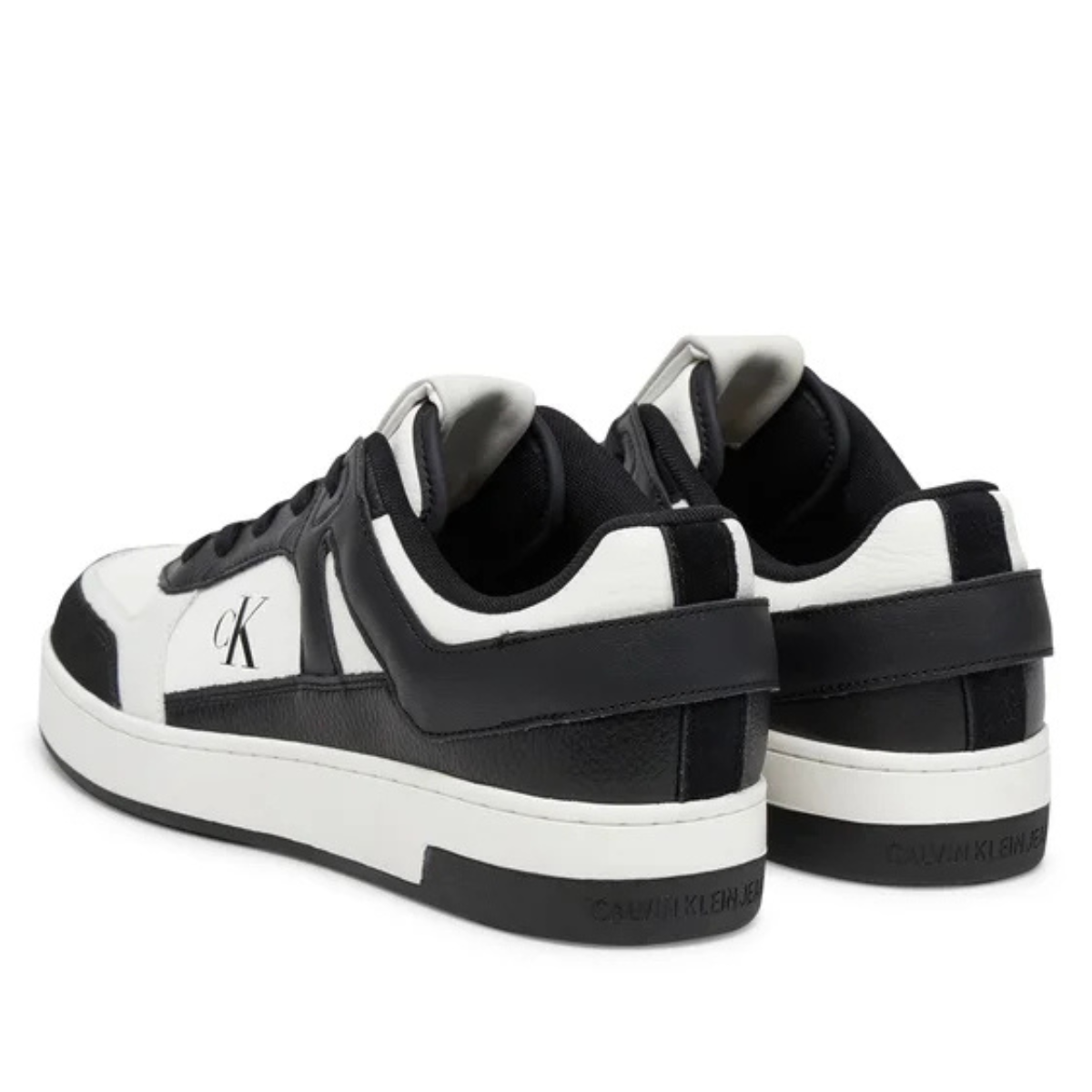 Calvin Klein Jeans Multicolor Leather Basketball TennisYM0YM01308 - WHTBLK