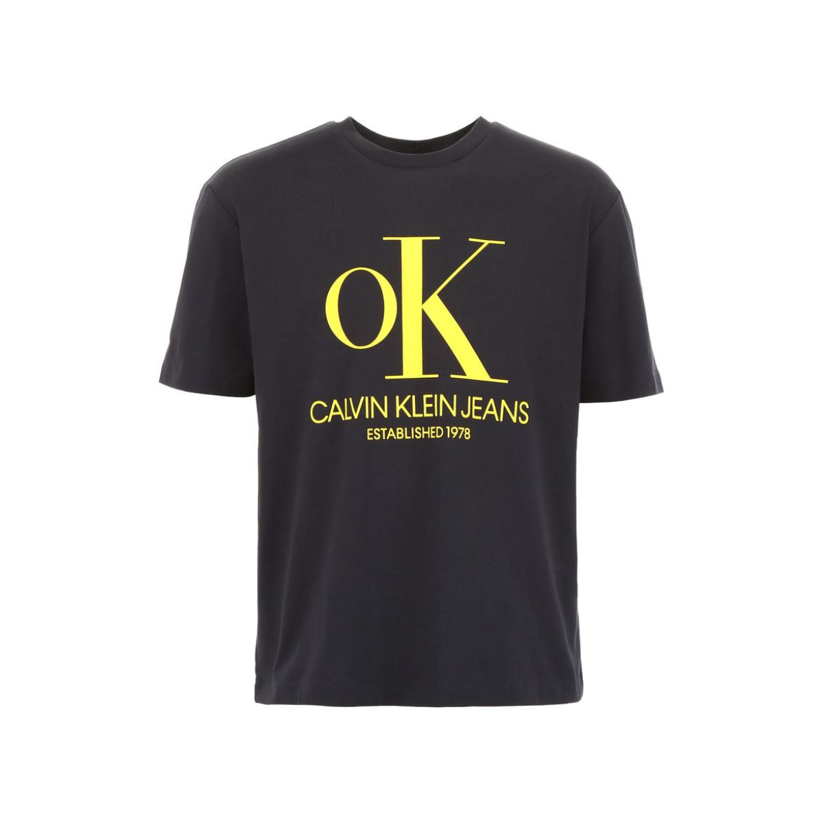 Calvin Klein Jeans OK Logo Print T-Shirt - BLK