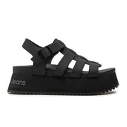 Calvin Klein Jeans Platform Buckle Rubber Mg Mtl Sandals YW0YW01513 - BLK - Black / 36