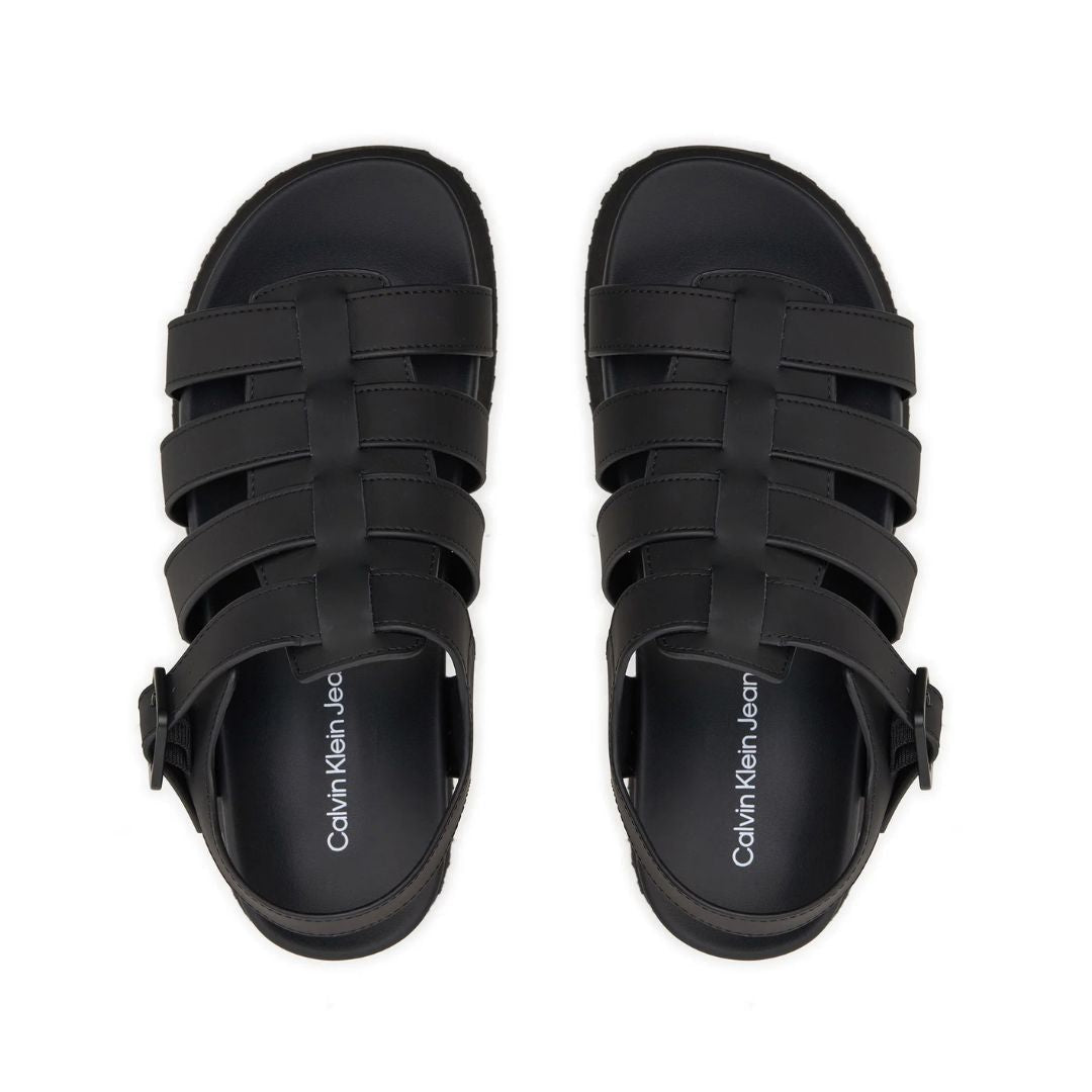 Calvin Klein Jeans Platform Buckle Rubber Mg Mtl Sandals YW0YW01513 - BLK