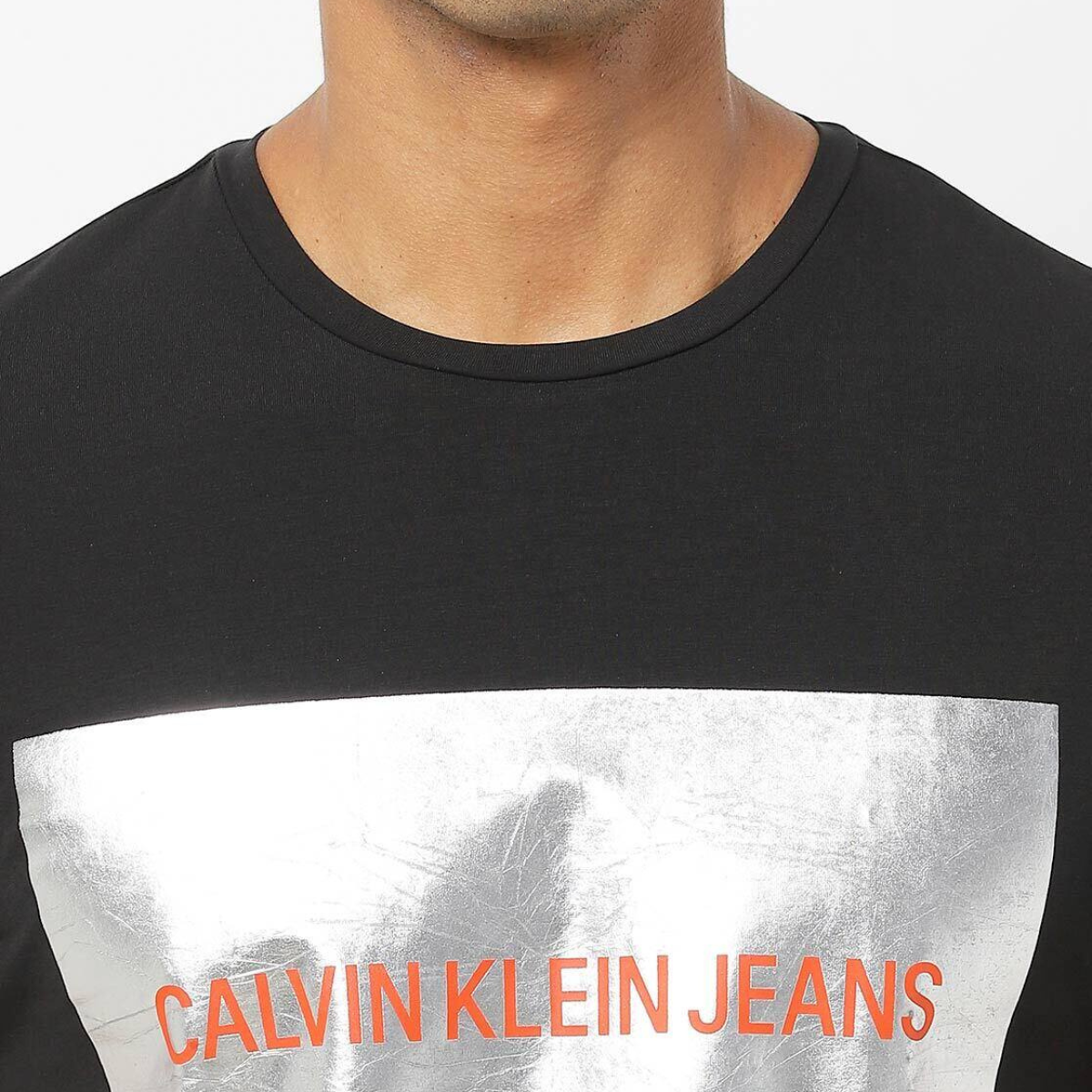 Calvin Klein JEANS Printed Slim Fit Crew-Neck T-shirt