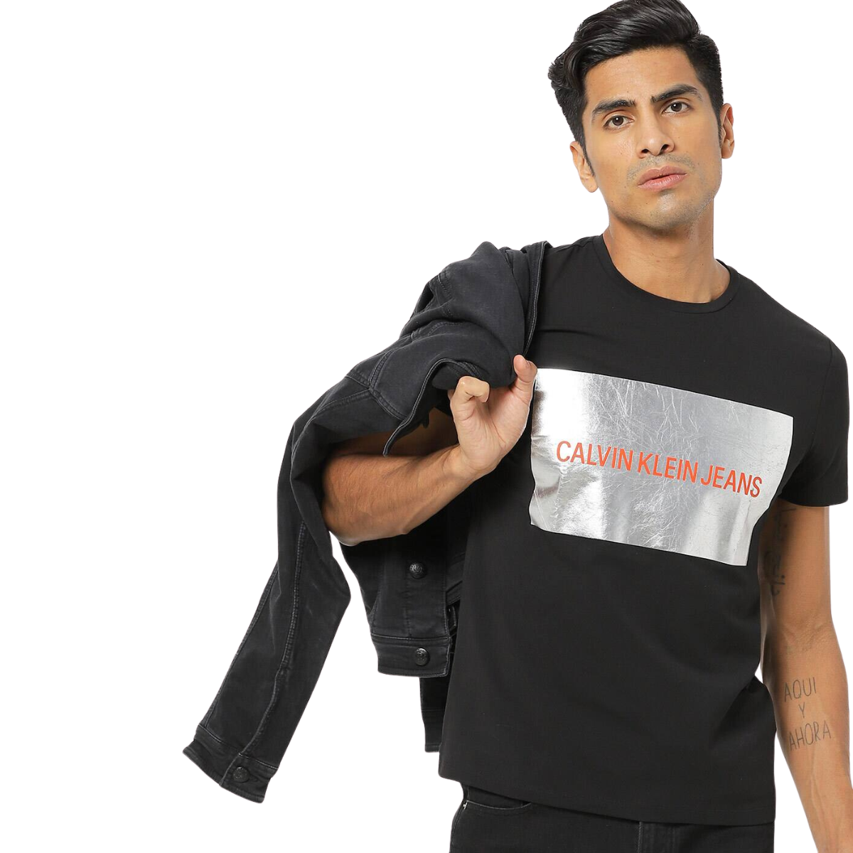 Calvin Klein JEANS Printed Slim Fit Crew-Neck T-shirt