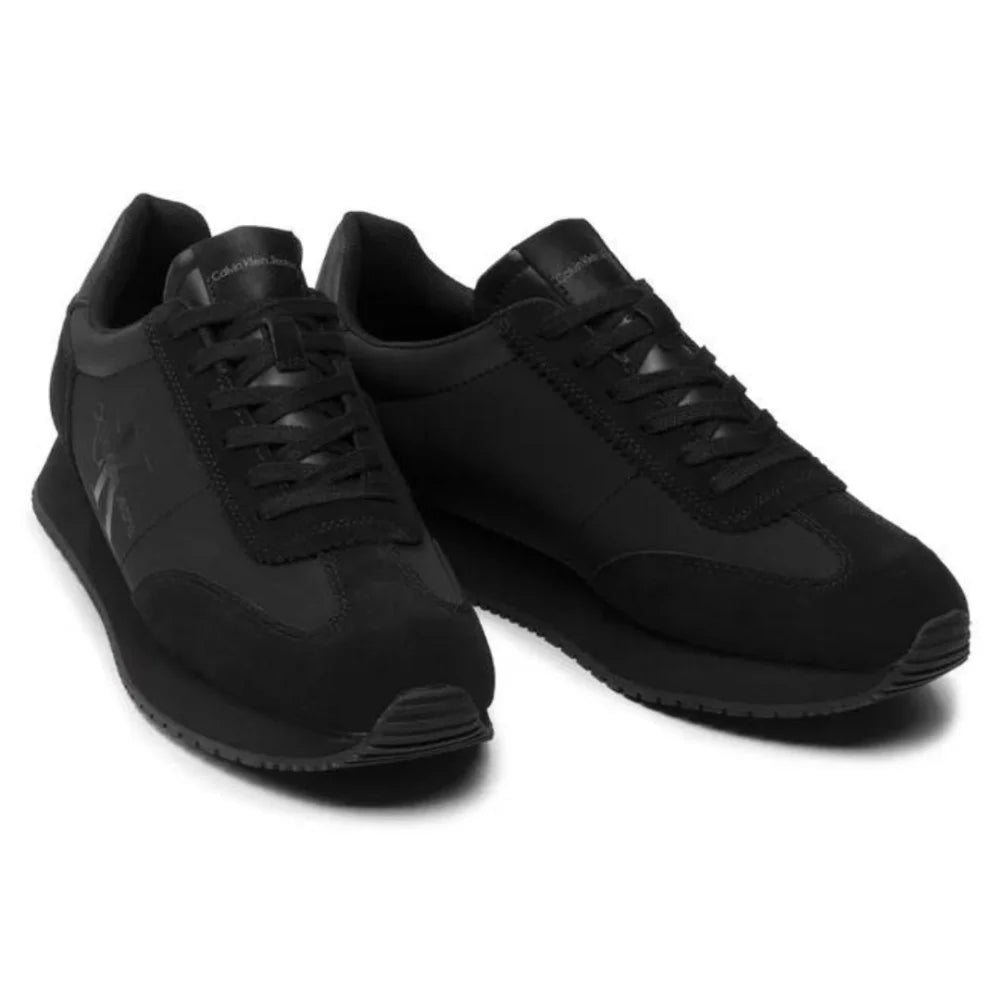 Calvin Klein Jeans Retro Runner 1 Sneakers Men YM0YM00385-BLKBLK - 45 / Black/ Black