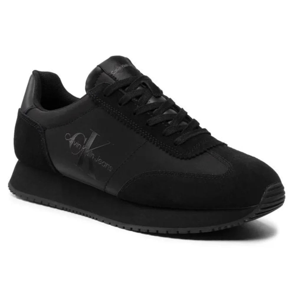 Calvin Klein Jeans Retro Runner 1 Sneakers Men YM0YM00385-BLKBLK - 45 / Black/ Black