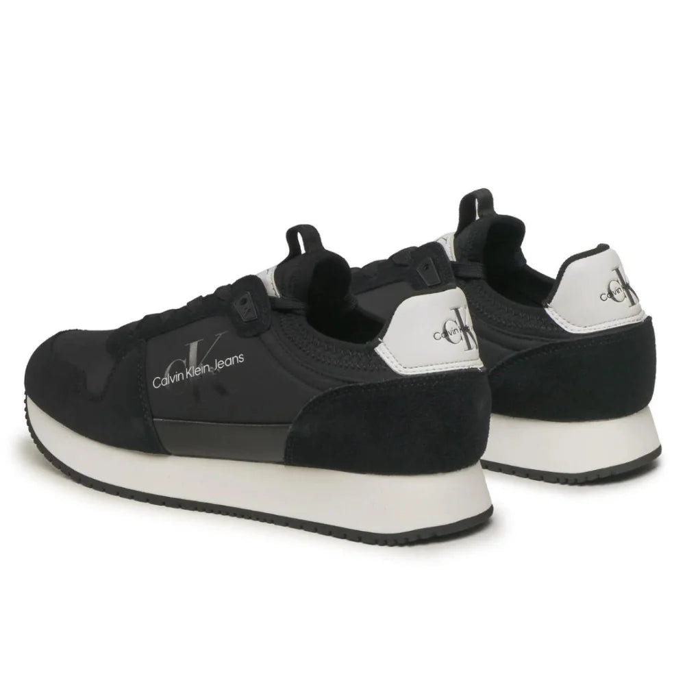 Calvin Klein Jeans Retro Runner Laceup REFL Trainer YM0YM00742-BLKWHT