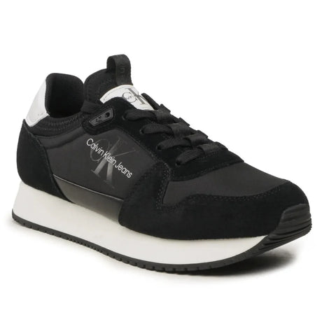 Calvin Klein Jeans Retro Runner Laceup REFL Trainer YM0YM00742-BLKWHT