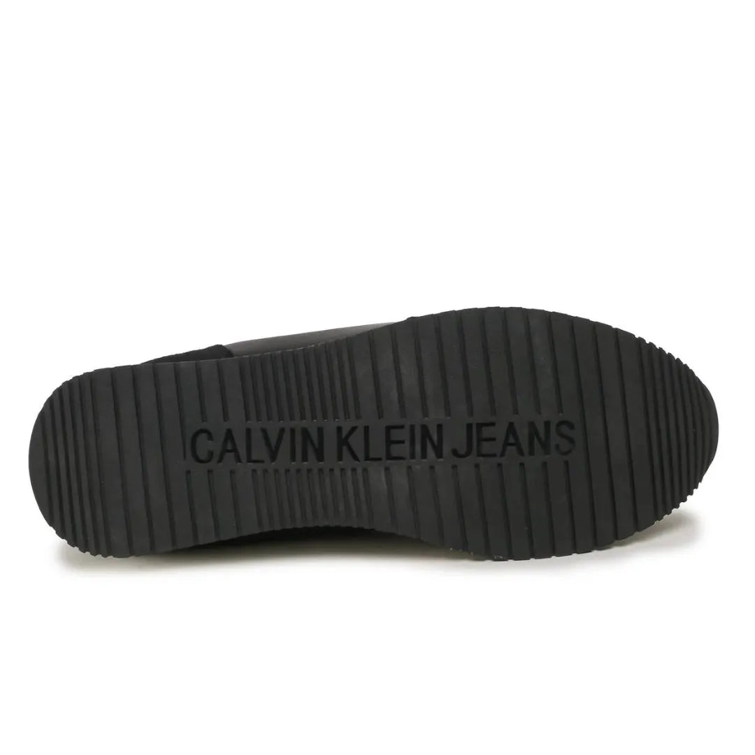 Calvin Klein Jeans Retro Runner Laceup REFL Trainer YM0YM00742-BLKWHT