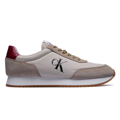 Calvin Klein Jeans Retro Runner Laceup SU - NY Mono Trainer YM0YM00804 - BEGRED - 42 / Beige/ Red - Shoes