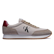 Calvin Klein Jeans Retro Runner Laceup SU - NY Mono Trainer YM0YM00804 - BEGRED - 42 / Beige/ Red - Shoes
