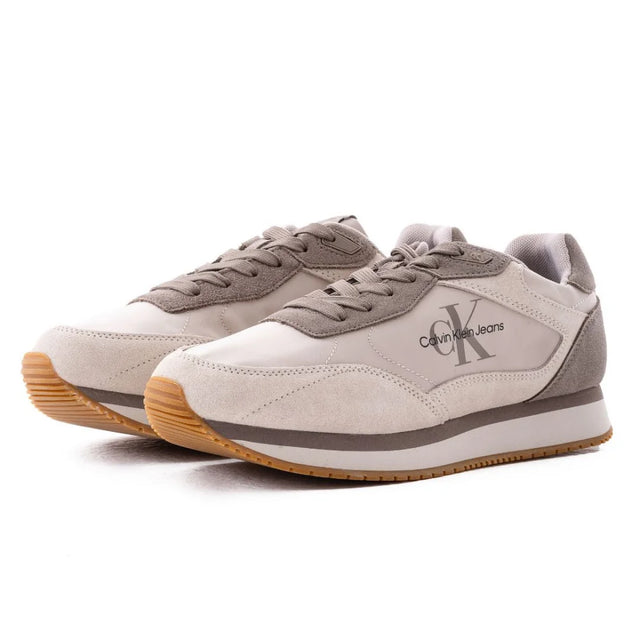 Calvin Klein Jeans Retro Runner Laceup Trainer Men - BEG - 40 / Beige - Shoes