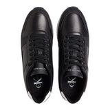 Calvin Klein Jeans Retro Runner Low LTH IN SAT Trainer YM0YM00863-BLKWHT - Shoes