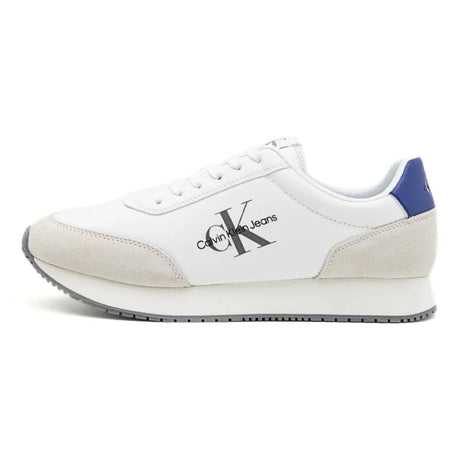 Calvin Klein Jeans Retro Runner Low Mix MTL Trainer - WHTBLU - 43 / White