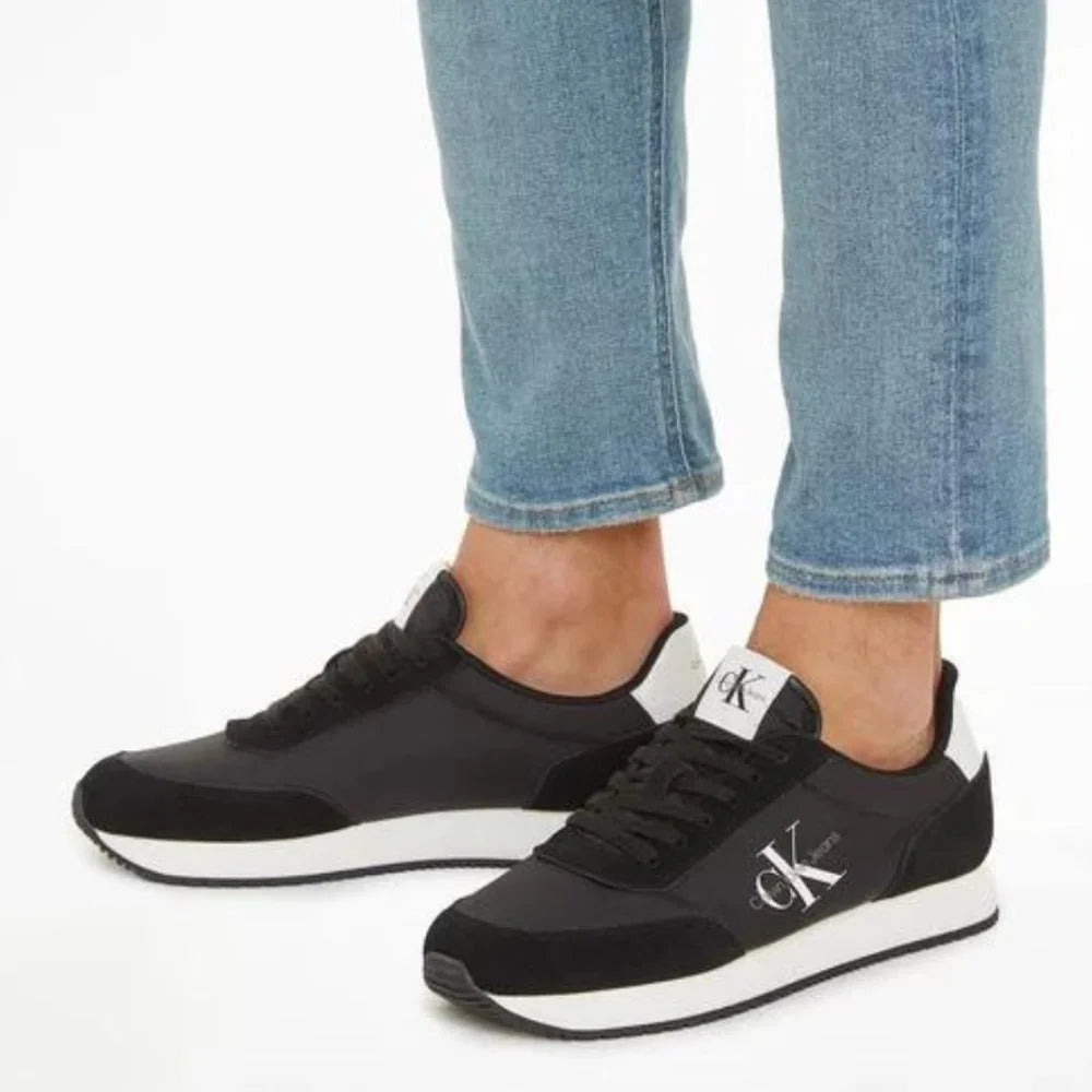 Calvin Klein Jeans Retro Runner SU - NY Mono Trainer - BLKWHT - Shoes