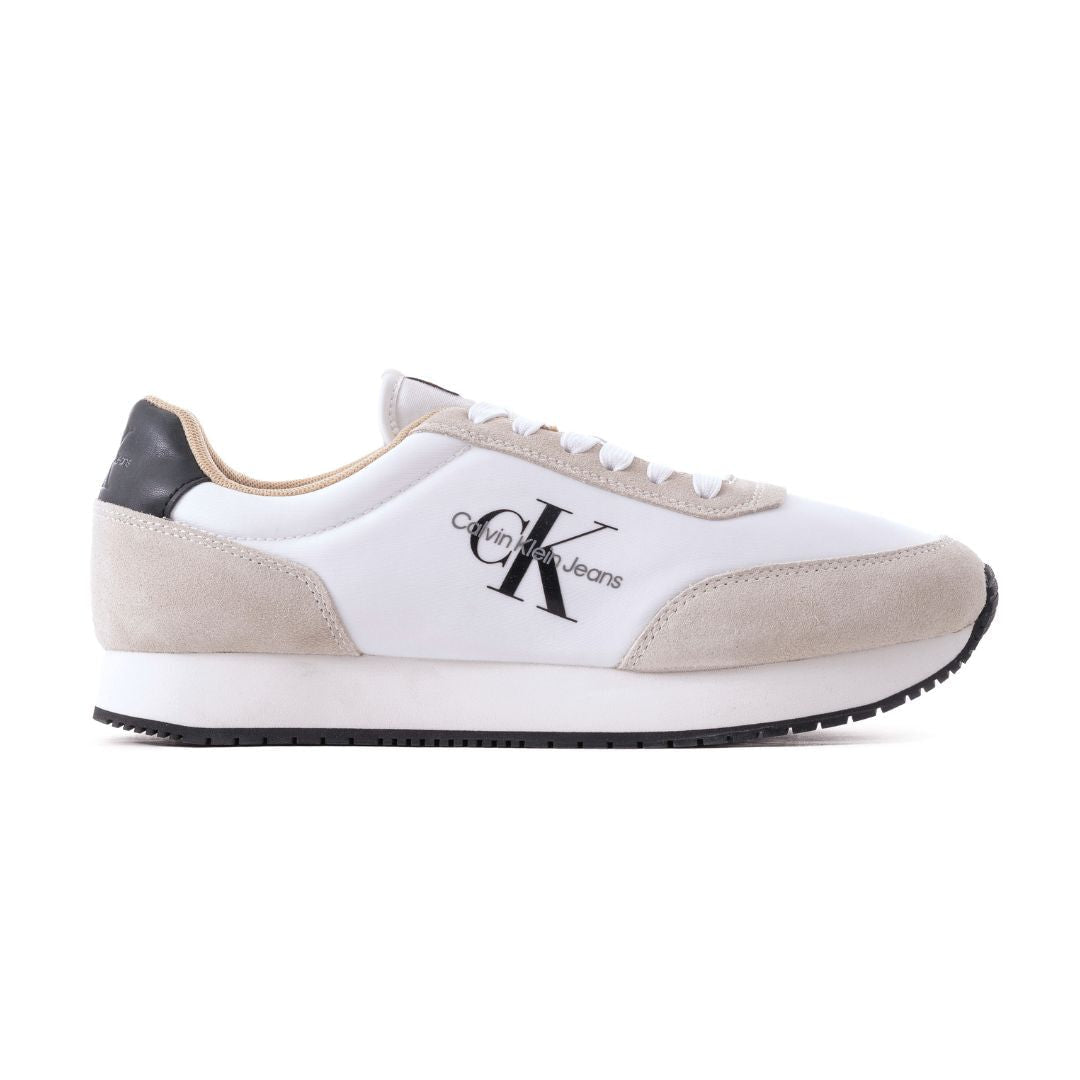 Calvin Klein Jeans Retro Runner SU-NY Mono Trainer - WHTBEGBLK