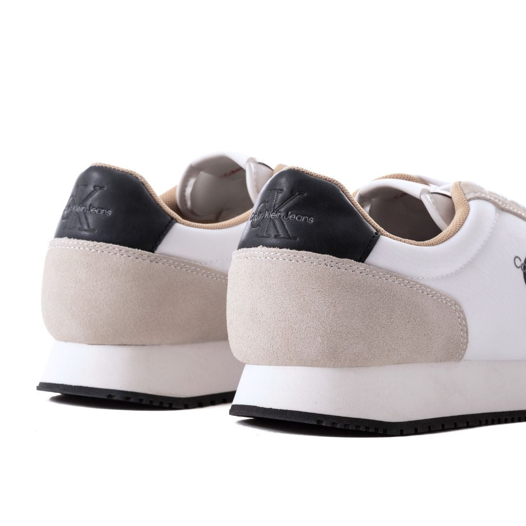 Calvin Klein Jeans Retro Runner SU-NY Mono Trainer - WHTBEGBLK