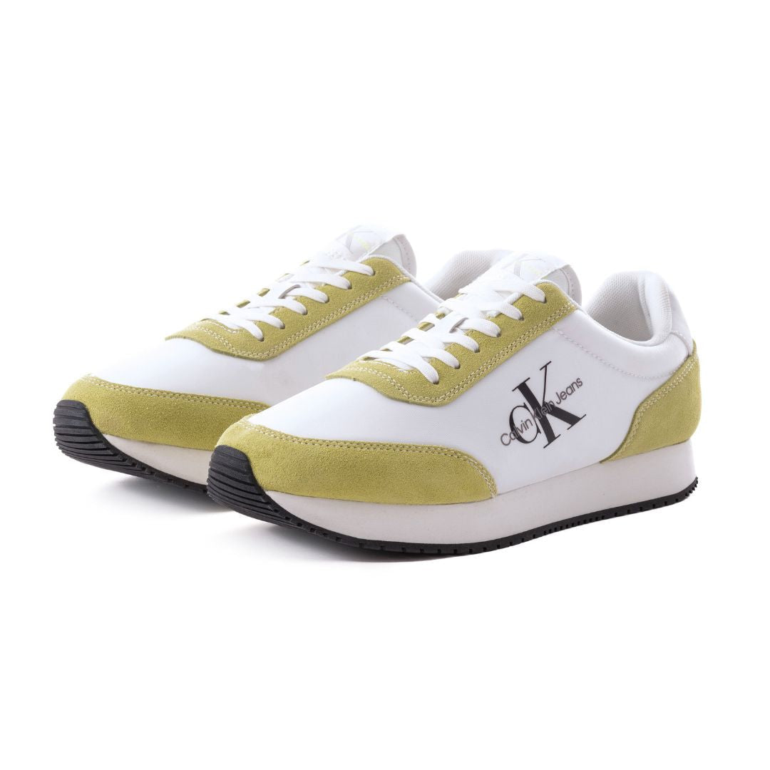 Calvin Klein Jeans Retro Runner SU-NY Mono Trainer - WHTGRNBLK