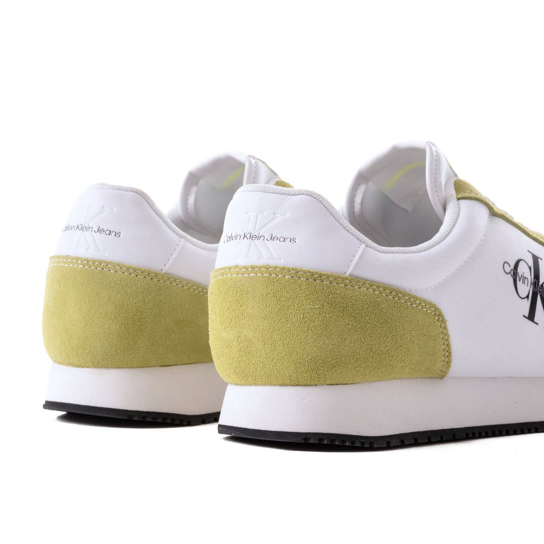 Calvin Klein Jeans Retro Runner SU-NY Mono Trainer - WHTGRNBLK