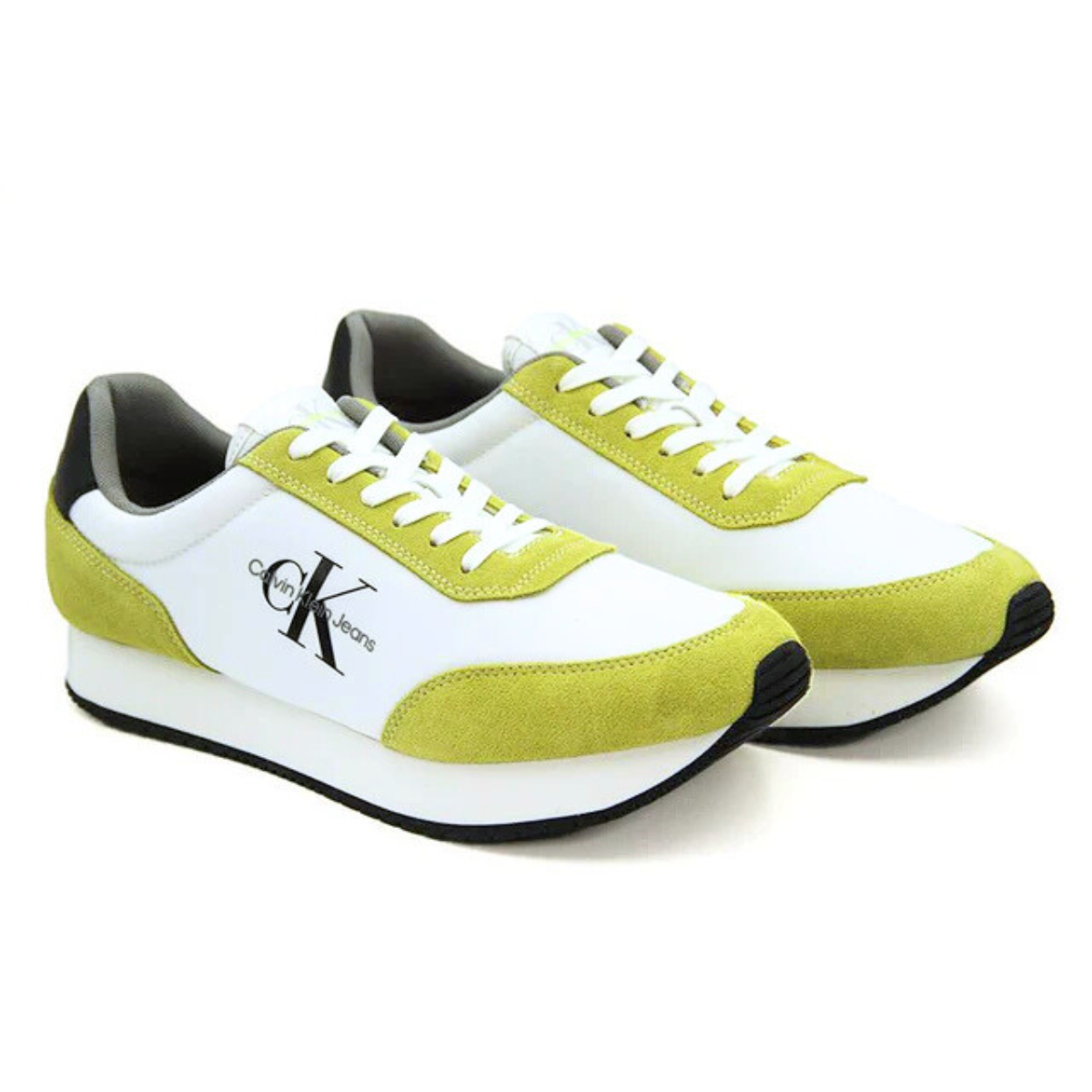 Calvin Klein Jeans Retro Runner SU-NY Mono Trainer - WHTGRNBLK