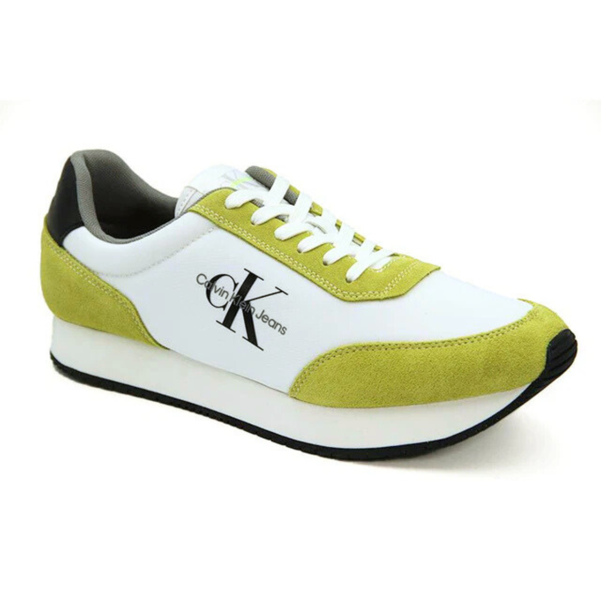 Calvin Klein Jeans Retro Runner SU-NY Mono Trainer - WHTGRNBLK