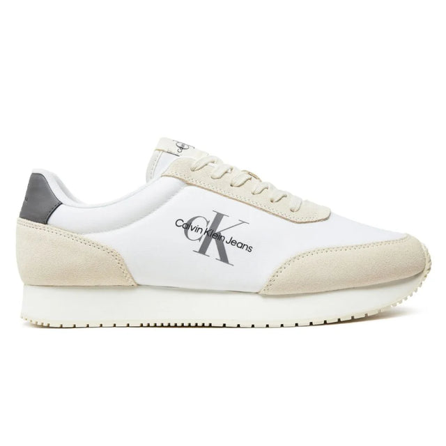 Calvin Klein Jeans Retro Runner SU-NY Mono Trainer - WHTGRY - 41 / White/ Gray