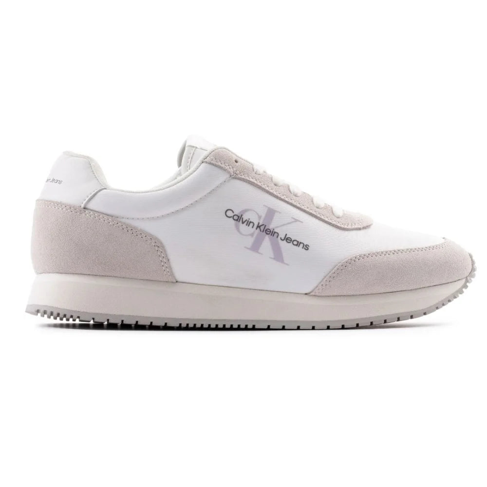 Calvin Klein Jeans Retro Runner SU-NY Mono Trainer - WHTGRYPNK - 41 / White/ Gray/ Purple